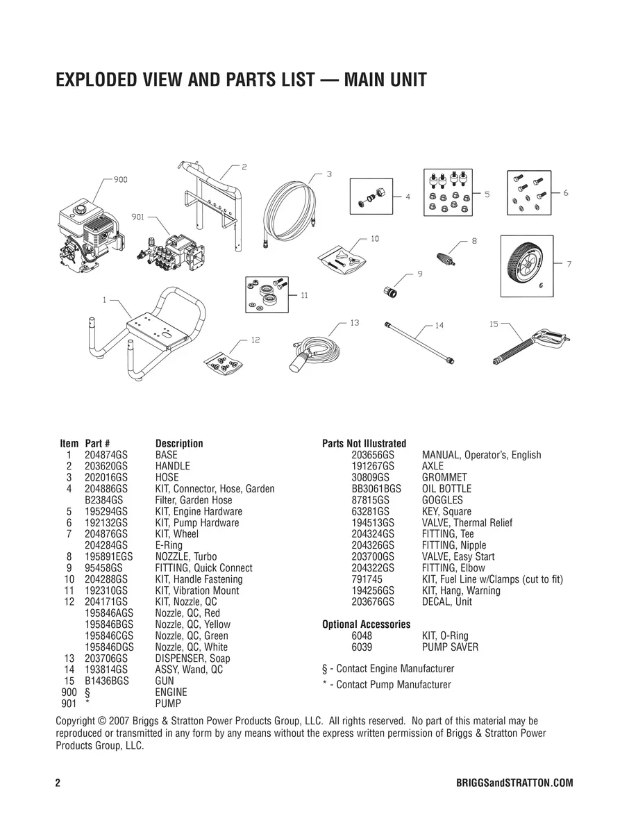 BRIGGS AND STRATTON, 020330, IPL.2
